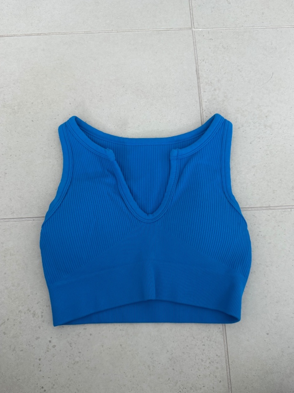 Amazon Blue Cropped Workout Top XS